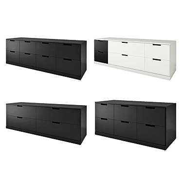 NORDLEY Ikea 6-Drawer Chest, Anthracite 3D model image 1 