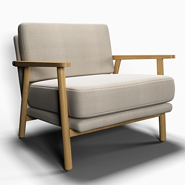 Elegant Lars Armchair - Stylish and Comfortable 3D model image 1 