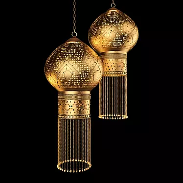 Exquisite Moroccan-Made Light 3D model image 1 