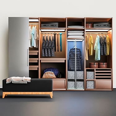 Modern Storage Solutions: Poliform New Entry Wardrobes 3D model image 1 