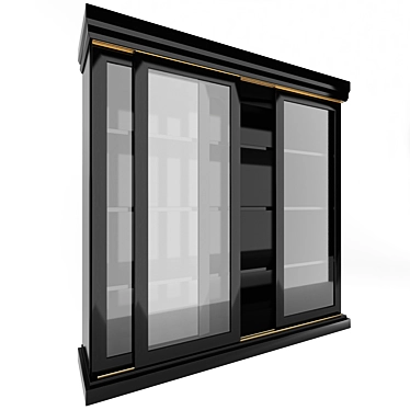 Modern Glass Showcase Cabinet 3D model image 1 