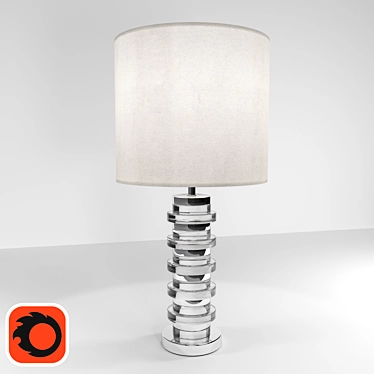 Clear Disc USB Table Lamp 3D model image 1 