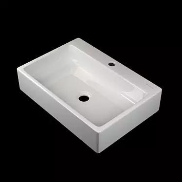 Elegant Ceramic Piccadilly Wash Basin 3D model image 1 