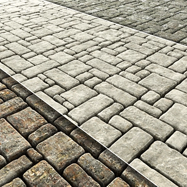 Vintage Stone Pavers 3D model image 1 