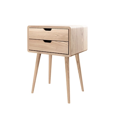 Oak Bedside Table Jackson 3D model image 1 