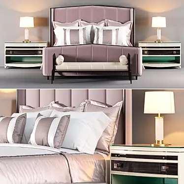 2012 Version Bed - Stunning Design 3D model image 1 