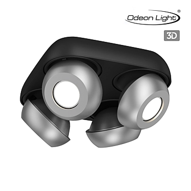 Modern Metal Ceiling Light - ODEON NERARGO 3D model image 1 