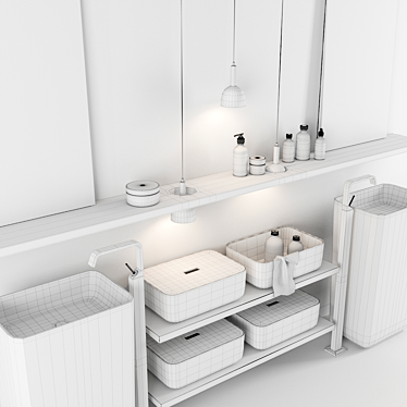 Modern Scavolini QI Bathroom Set 3D model image 1 