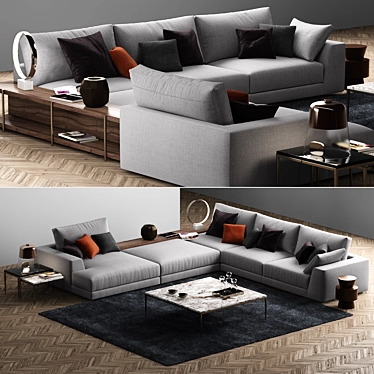 Argo Sofa: Contemporary Design by Mauro Lipparini 3D model image 1 