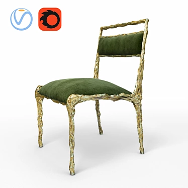 Bronze Fawn Dining Chair: Elegant and Stylish 3D model image 1 