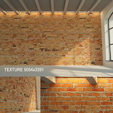 Red Brick Wall Texture Set 3D model image 1 