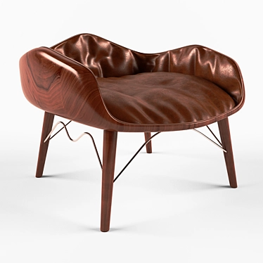 Leather Chair: Stylish and Compact 3D model image 1 