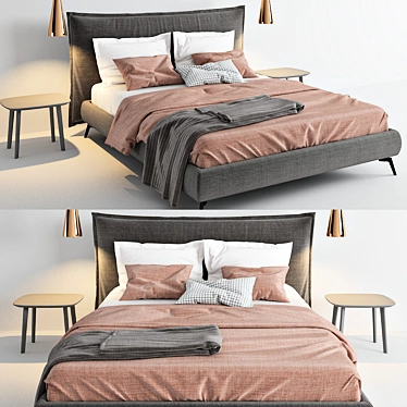 Francis Bed - Elegant and Comfortable 3D model image 1 