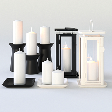 Elegant Sinnesro Candleholders 3D model image 1 