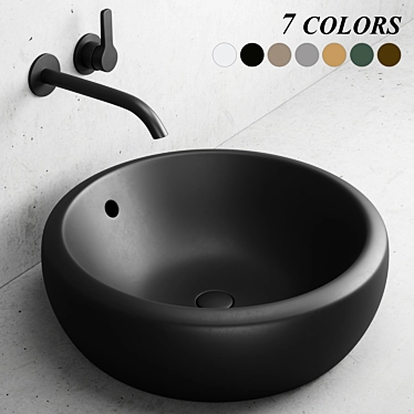 Cielo Fluid Oval Ceramic Washbasin 3D model image 1 