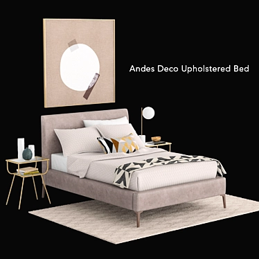 West Elm Andes Deco Bed Set 3D model image 1 