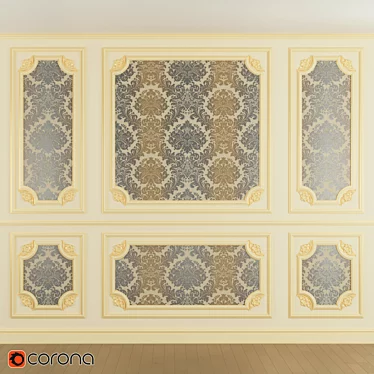 Elegant Gypsum Frame: Perfect for Walls 3D model image 1 
