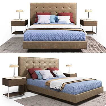 Frida MisuraEmme Bed - Elegant and Spacious 3D model image 1 