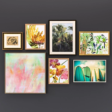 Eclectic Art Collection Set of 7 3D model image 1 
