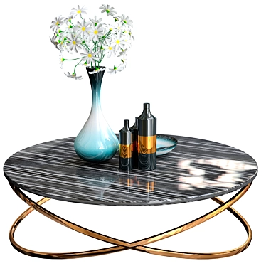 Elegant Coffee Table Decor Set 3D model image 1 