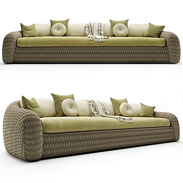 Elegant & Chic Manutti Kobo Sofa 3D model image 1 