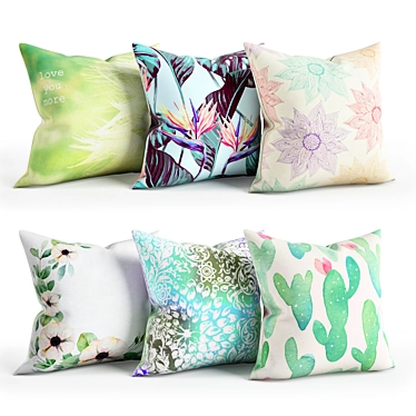 Cozy Comfort Pillow Set 3D model image 1 