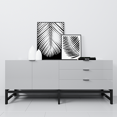 Sleek and Sophisticated: Minotti Harvey Sideboard 3D model image 1 