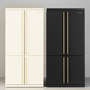 Elegant Smeg Coloniale Fridge FQ60CPO 3D model image 1 