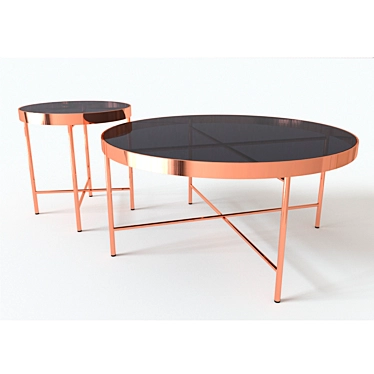 Copper Coffee Tables: Gina B & C 3D model image 1 