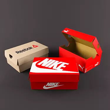 Realistic Shoe Box Renders 3D model image 1 