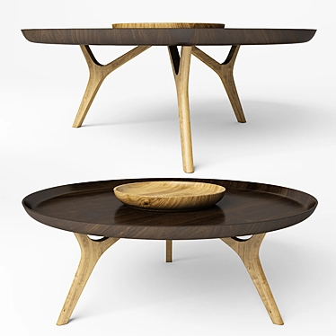 Elegant Tea Table Set 3D model image 1 