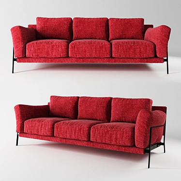 Loft Design Sofa 3982: Modern and Comfortable Seating Solution 3D model image 1 