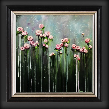 LentaArt Big Flowers Oil Paintings 3D model image 1 