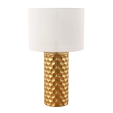 Opulent Gilded Table Lamp 3D model image 1 