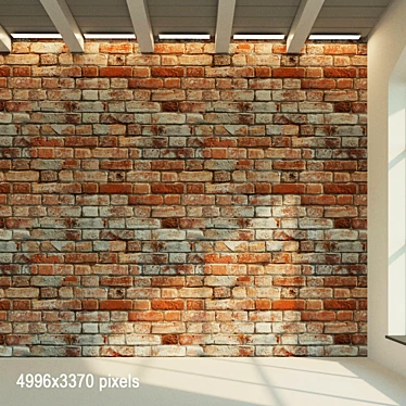 Historical Brick Wall Texture 3D model image 1 