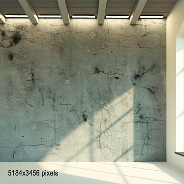 Old Concrete Wall Texture 3D model image 1 