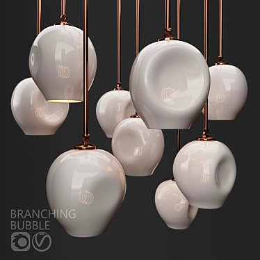 Title: Elegant Branching Bubble Pendant 3D model image 1 