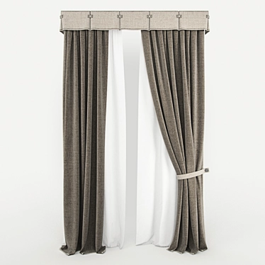 Modern Blind in Polysilk Fabric 3D model image 1 