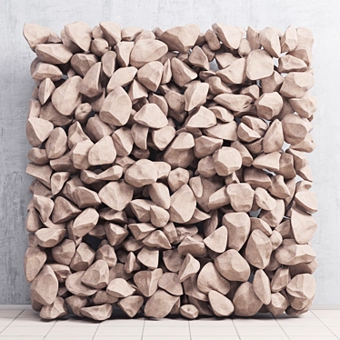 Versatile Stone Panel: High-Quality 3D Texture 3D model image 1 