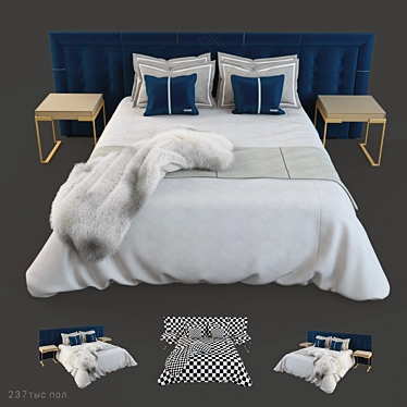 Fendi Casa Bed Pincio - Luxurious and Stylish 3D model image 1 