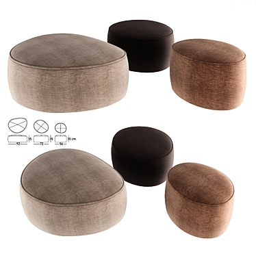 Rockin' Poufs - Homely Comfort for Your Space 3D model image 1 