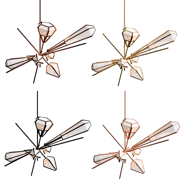 Modern elegance meets grandeur: HARLOW Large Chandelier 3D model image 1 