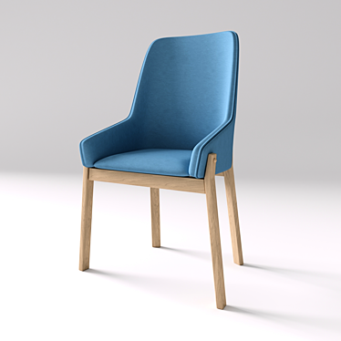 Safia Grey Polyester Dining Chair 3D model image 1 