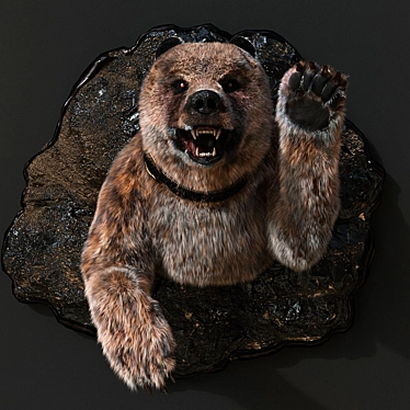 Furry Bear Sculpture 3D model image 1 
