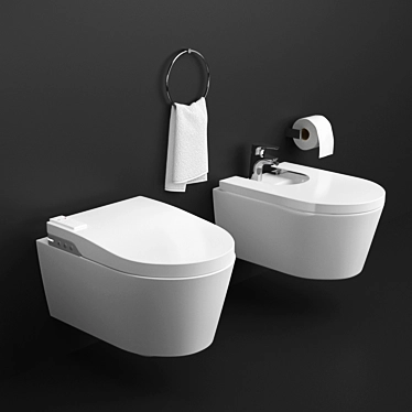 Roca Inspira Wellness Toilet & Bidet - Complete Bathroom Experience 3D model image 1 