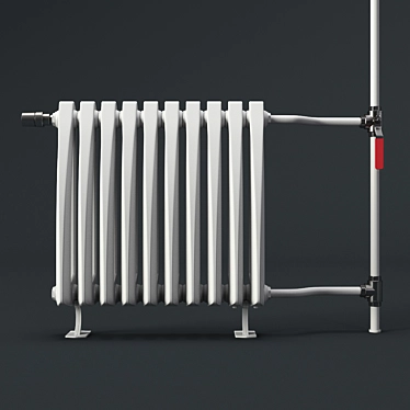 Viadrus Style Heating Radiator 3D model image 1 