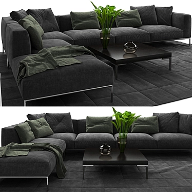 Contemporary Comfort: FRANK SOFA 3D model image 1 