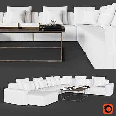 KLAUS Modular Collection - Versatile Seating Options 3D model image 1 