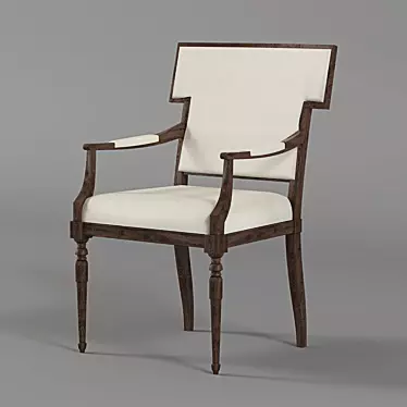 Elegant Eva Arm Chair: Timeless Design 3D model image 1 