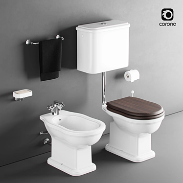 Ceramica Flaminia Efi: Elegant Bathroom Set 3D model image 1 